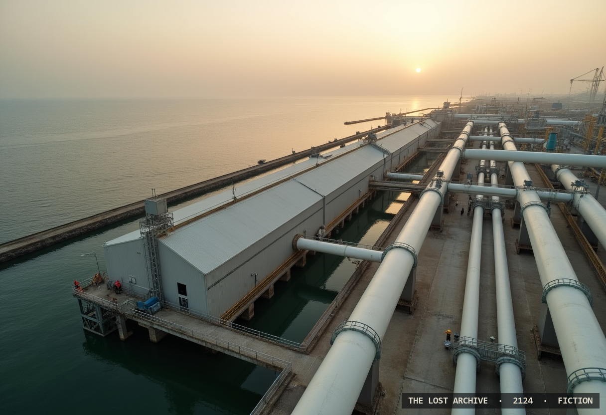 Rationing Eases in Karachi as the New Desal Corridor Comes Online — The Lost Archive, 2124